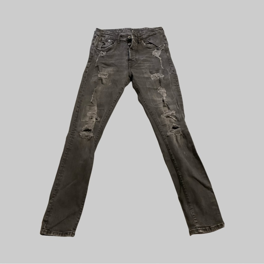 H&M Black Faded Skinny Jeans (32x30)